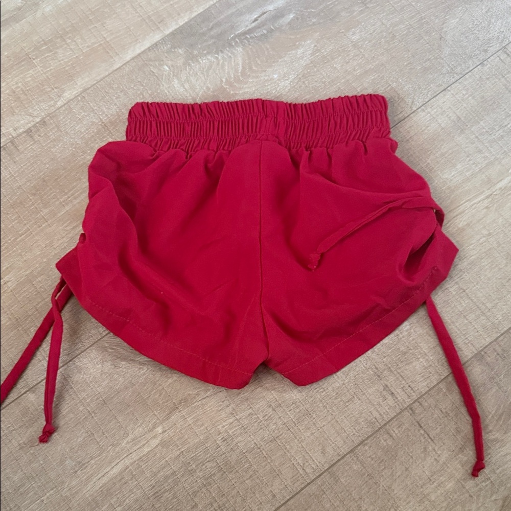 Red Daroch Drawstring Shorts - Picture 2 of 3